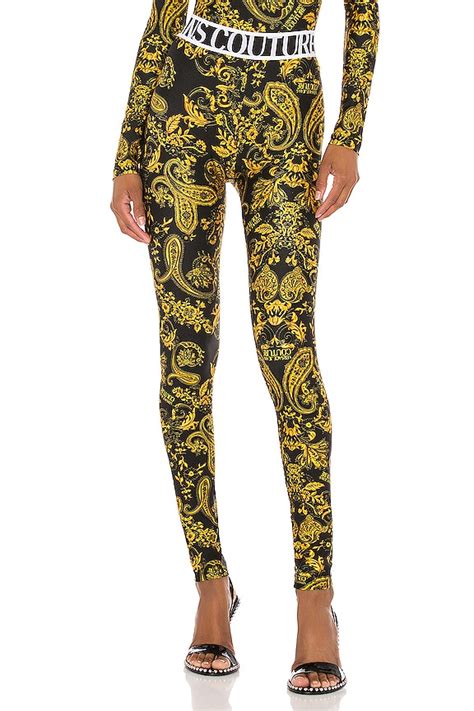 versace paisley leggings|Versace Jeans Couture Paisley Legging in Nero .